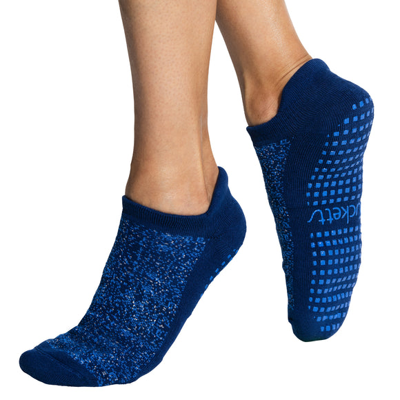 Tab Closed Toe Grip Socks - Navy and Rose Navy 2 Pack (Barre / Pilates)