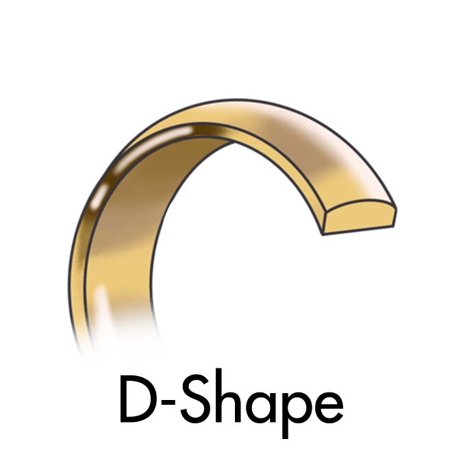 D-Shape Wedding Ring Profile