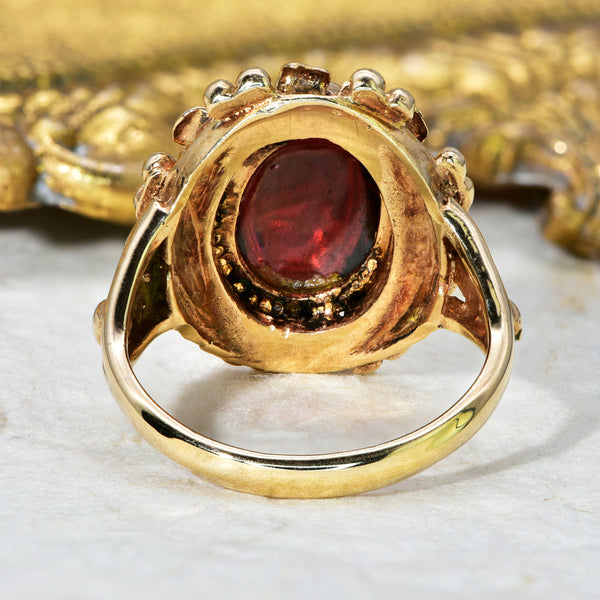 The Vintage Ornate Set Cabochon Ring - Antique Jewellers