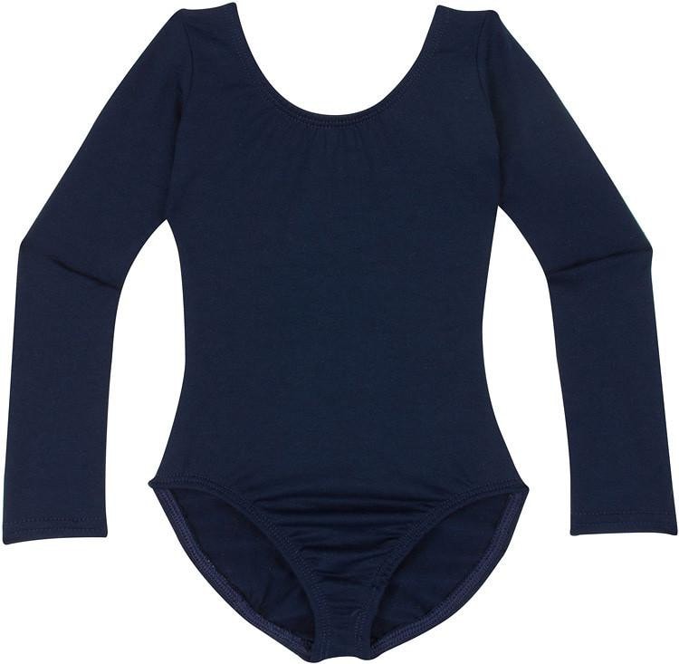 NAVY BLUE Long Sleeve Leotard for Toddler and Girls - Gymnastics ...