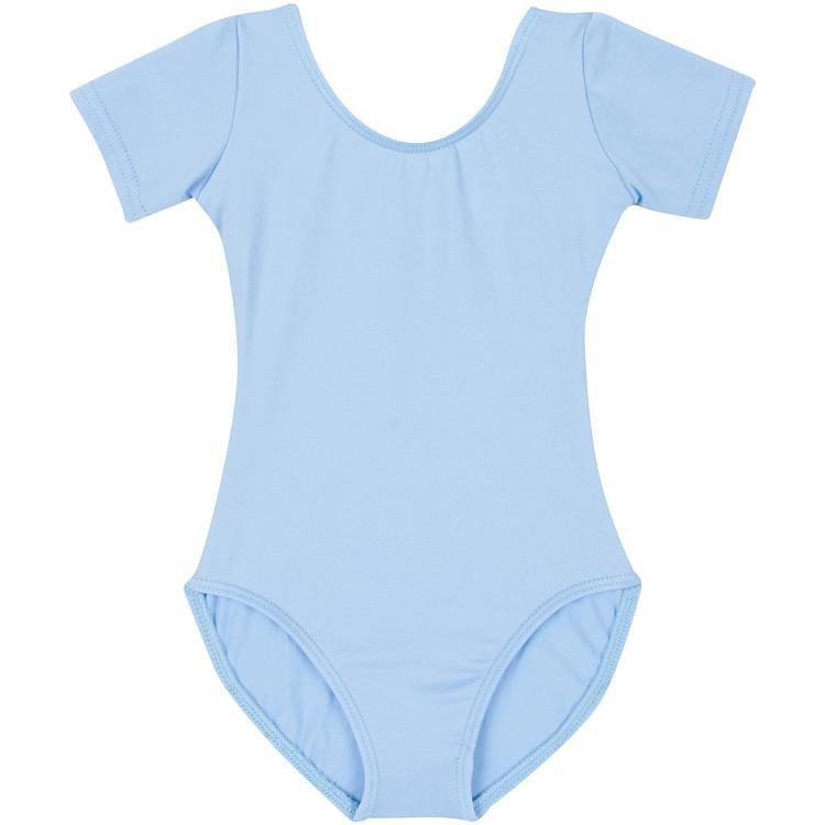 LIGHT BLUE Short Sleeve Leotard for Toddler and Girls - Gymnastics ...