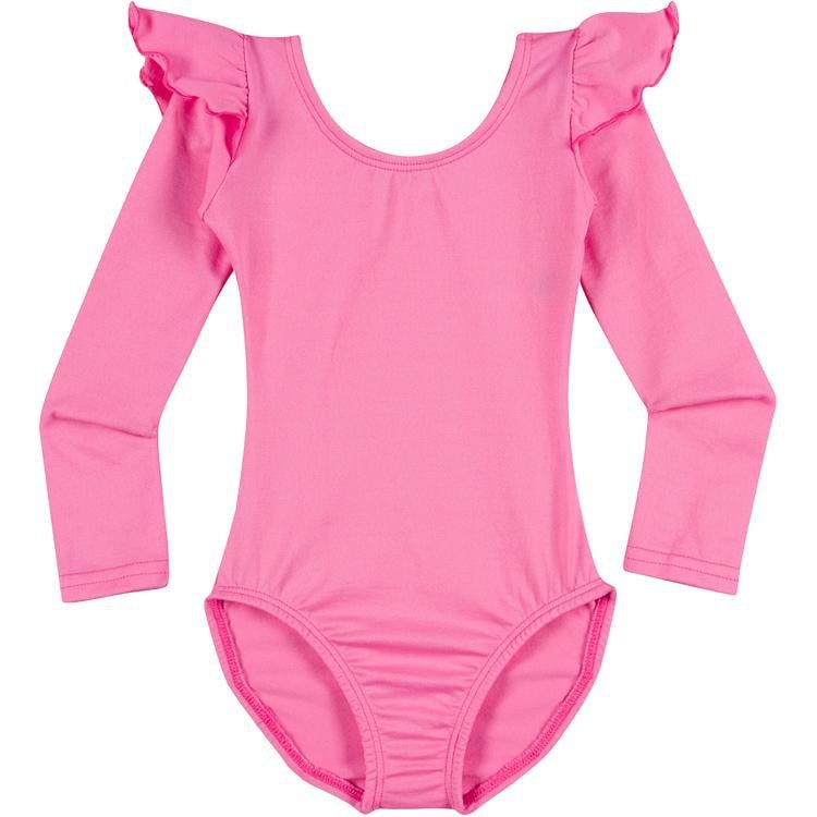 long sleeve pink leotard