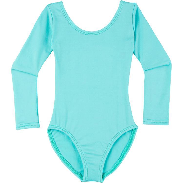 ICY TURQUOISE Long Sleeve Leotard for Toddler and Girls, Dancewear Made ...