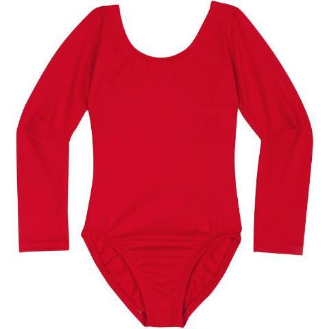 red long sleeve leotard