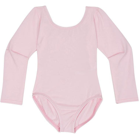 LIGHT PINK Long Sleeve Leotard for Toddler and Girls, Made in USA – The ...