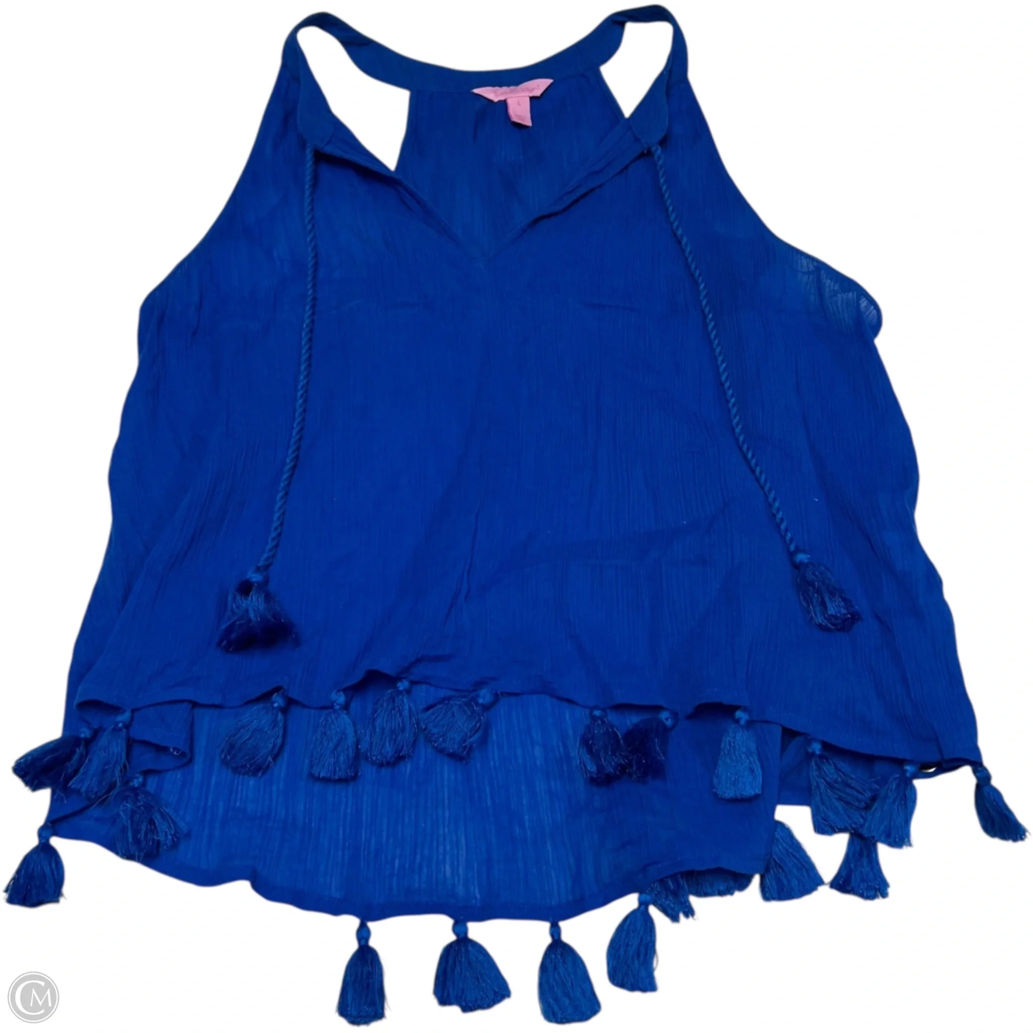 Top Sleeveless Designer By Lilly Pulitzer In Blue, Size: L