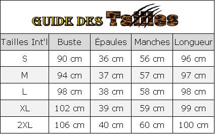 Guide des Tailles - Manteau Léopard - Cuir