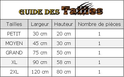 Guide des Tailles - Tableau Léopard des Neiges - Abandon