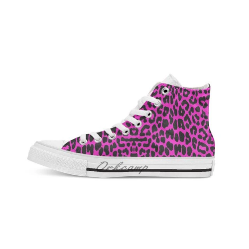 converse leopard rose