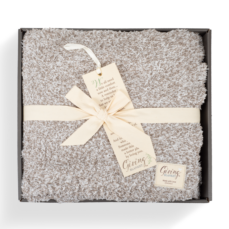 Taupe Grey Soft 50 x 60 inch Plush Polyester Decorative Throw Giving Blanket