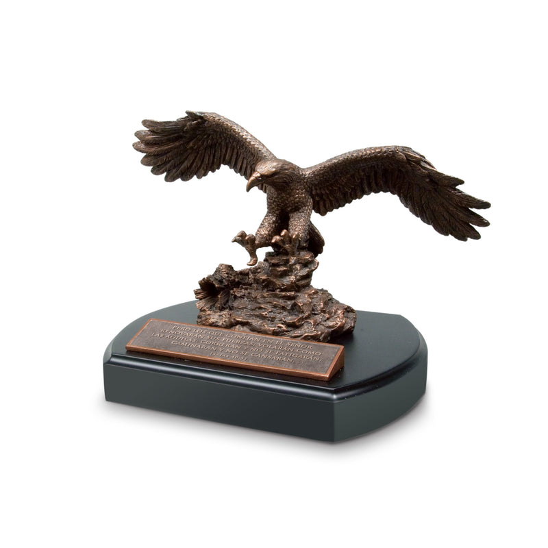 Lighthouse Christian Products ‚àö√üguila (Eagle) Bronzelike Finish 5.75 x 7 Hand-Cast Resin Sculpture
