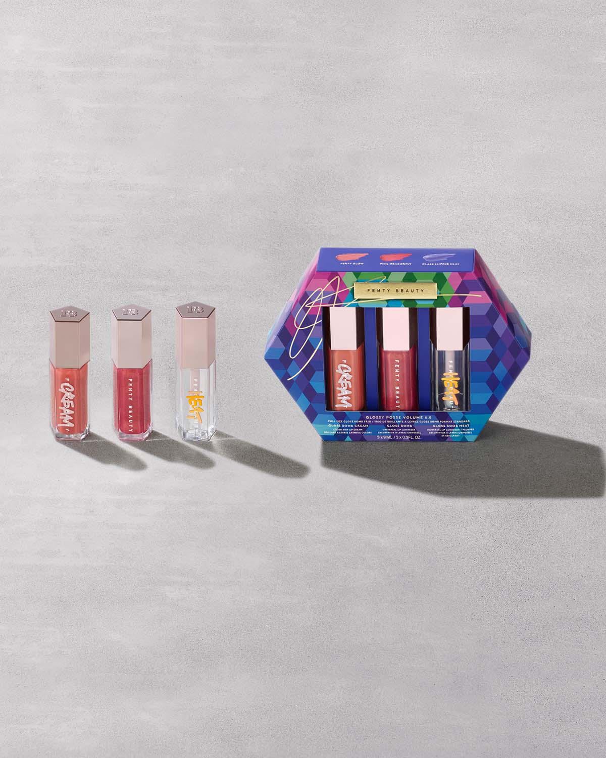 Fenty Beauty GLOSSY POSSE VOLUME 6.0 FULL-SIZE GLOSS BOMB TRIO