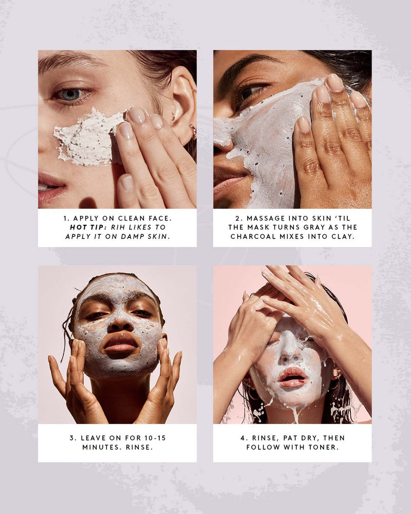 4-step process on how to use and remove the Cookies N Clean Face Mask.