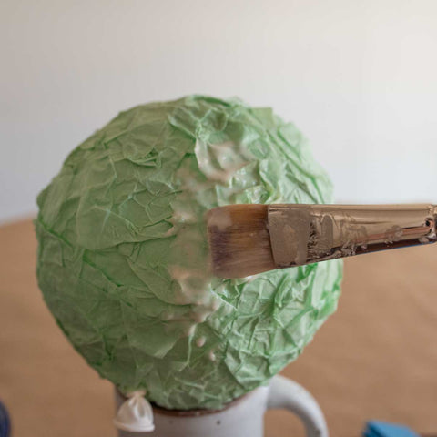 recycled tissue paper crafts Earth Day globe