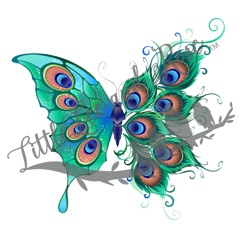 Peacock Butterfly Sticker — jdg creates