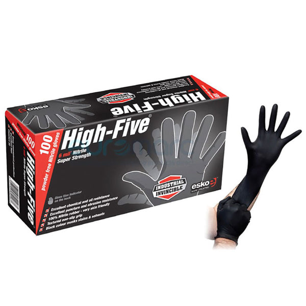 High Five Industrial Black Nitrile gloves – Firequip