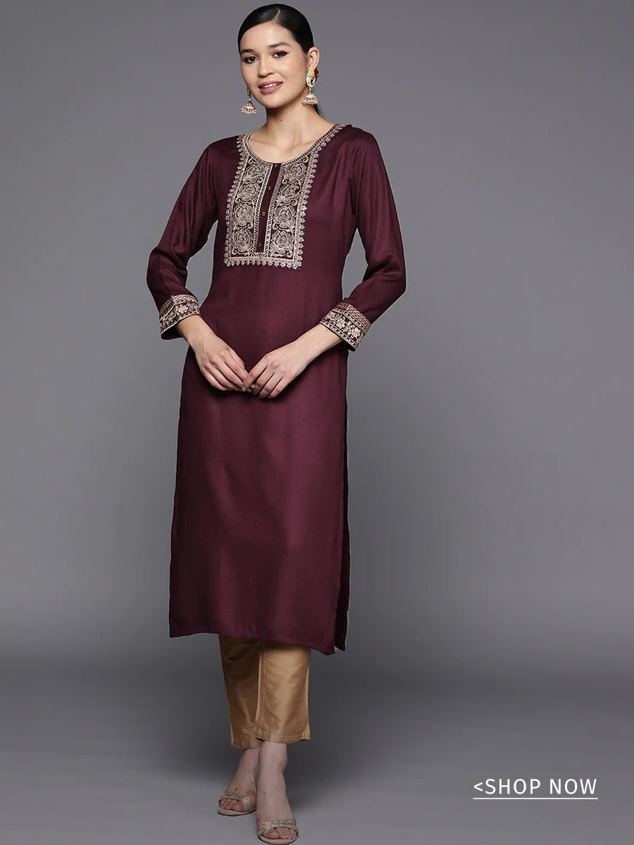 Cotton Motif Printed Lace Detailed Straight Kurti By Kiasha | KIA-FAB3 |  Cilory.com