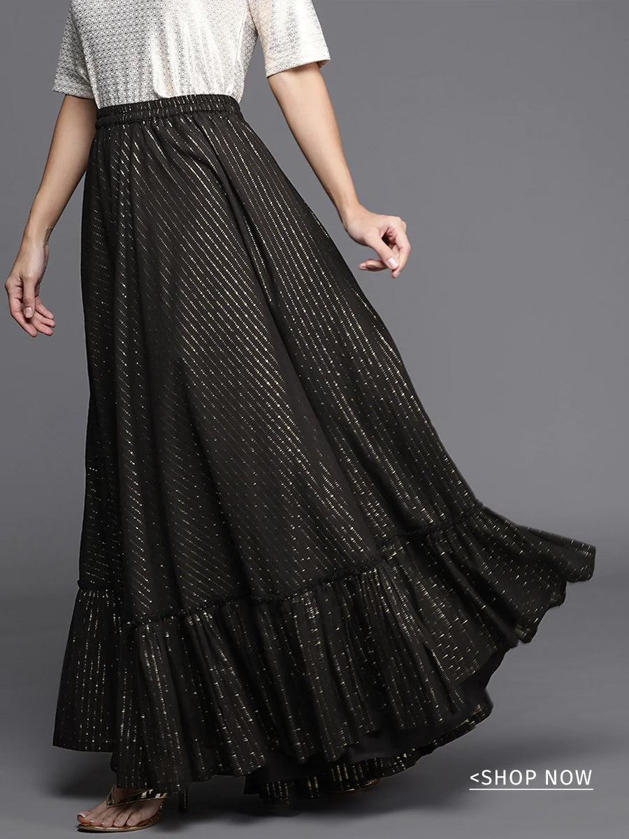 Buy Designer A-Line Cotton Lycra Blend Top & Skirt Dress for Women at  Amazon.in