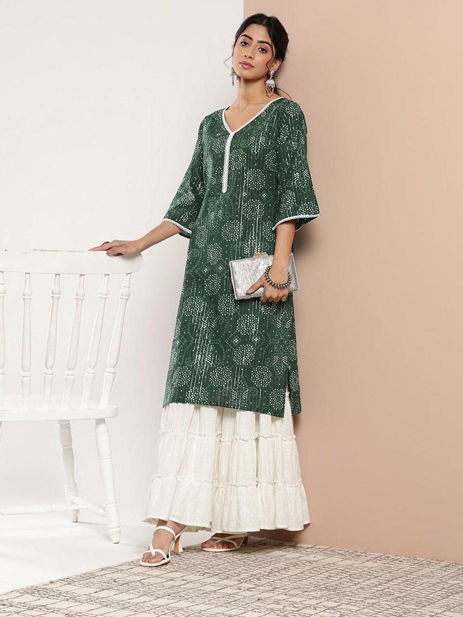 Buy TEEJ Women's Ankle Length Floral Designer Kurti Dress Black at Amazon.in