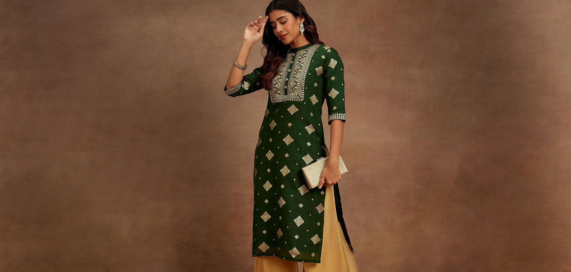 Buy Festive Chennai Silk Women's Kurta Online|The Feel Good Studio