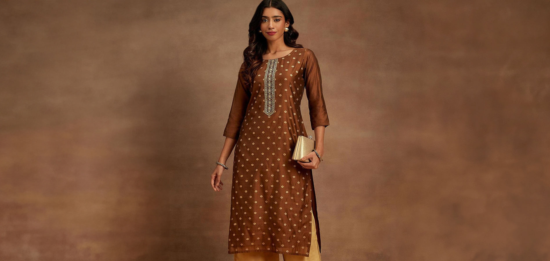 Online Kurti in Maroon Color Fabric LKV001451