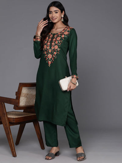 Rayon Embroidered Dark Green Kurta with Sharara | KAJAL STYLE-FG-3006 |  Cilory.com
