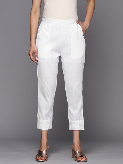 Cotton Beige Color Women's Slim Fit Plain Trousers at Rs 190/piece in Jaipur