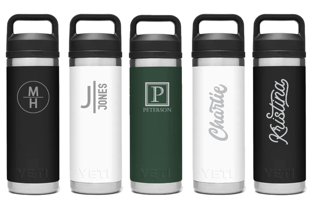 Personalized YETI 18oz Rambler Water Bottle With Matching Straw