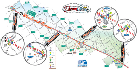woodward dream cruise map Woodward Dream Cruise Cheat Sheet The Great Lakes State