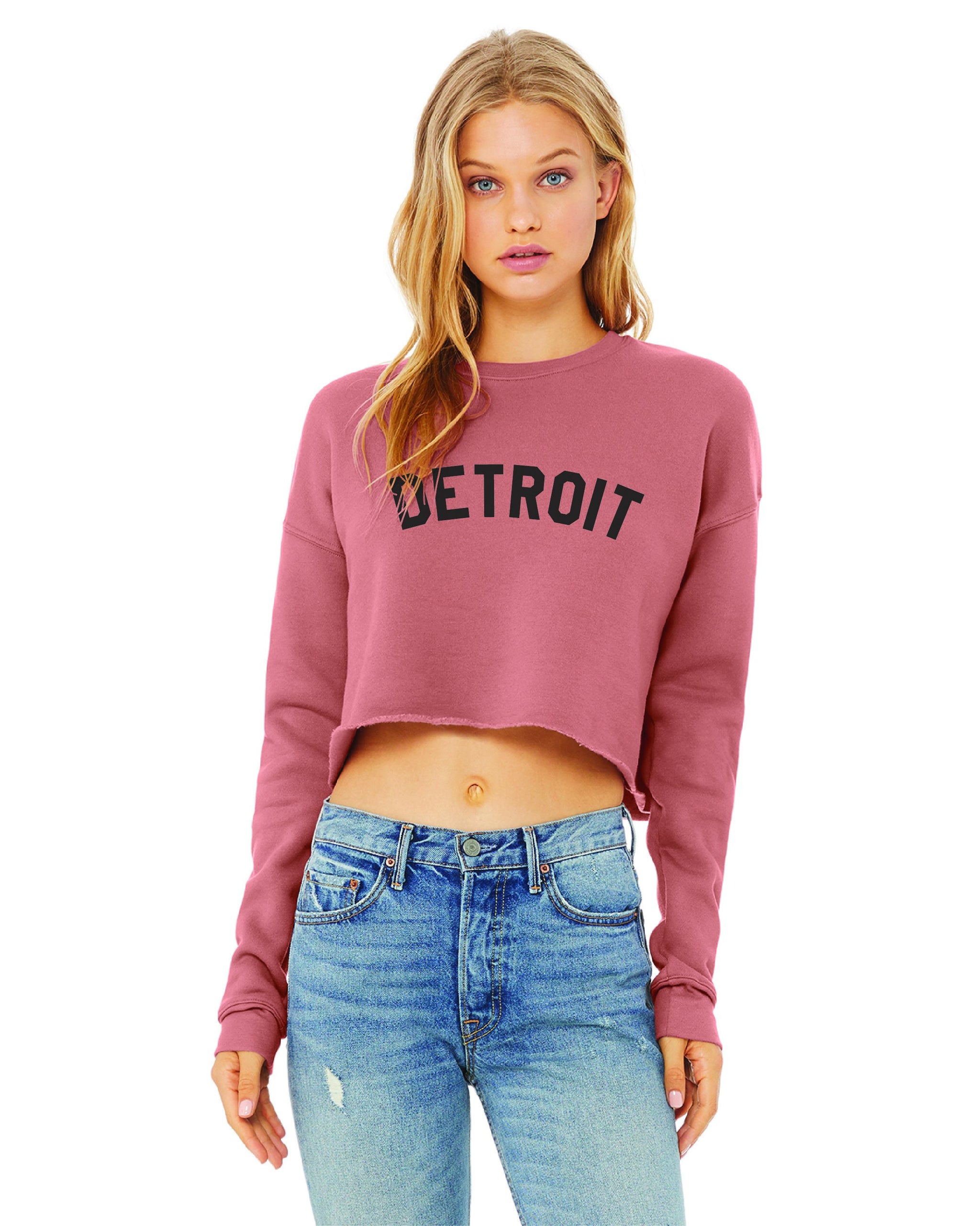 mauve crew neck sweatshirt