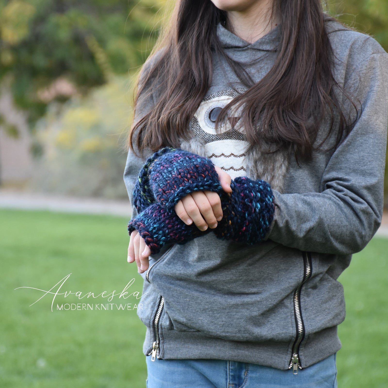 chunky knit arm warmers