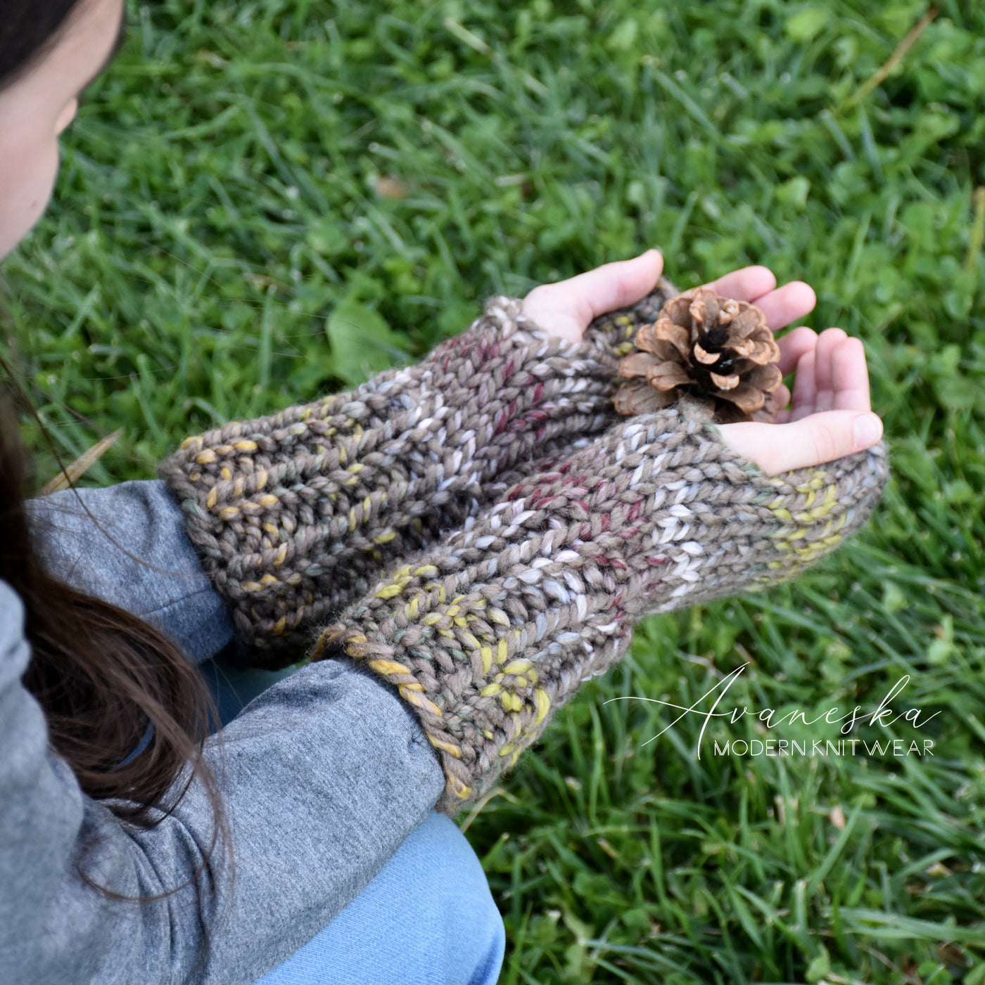 chunky knit arm warmers