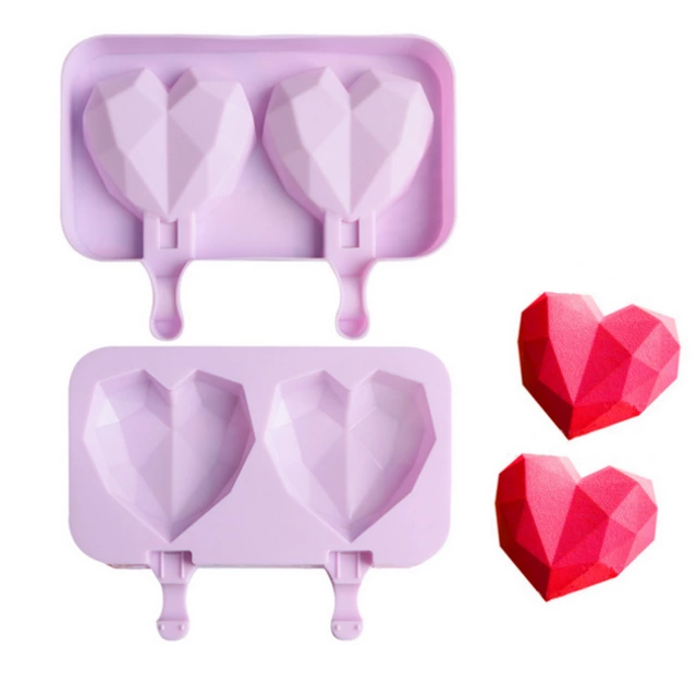 Large Geo Heart Silicone Mould – Sugar Lips