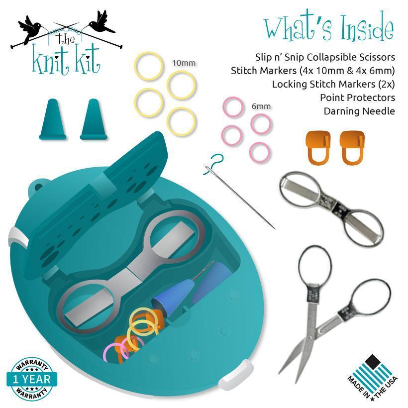 The Knit Kit in Teal Knitting Tools Great Yarn Company