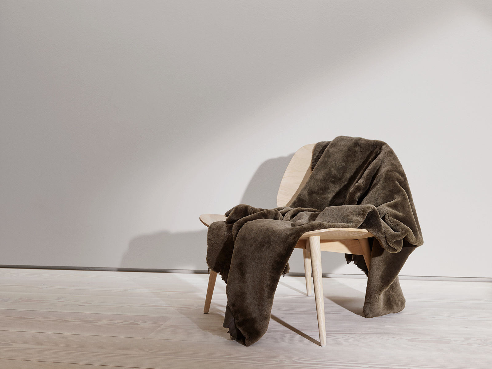 Sheepskin throw