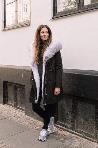 manteau d'hiver avec fourrure