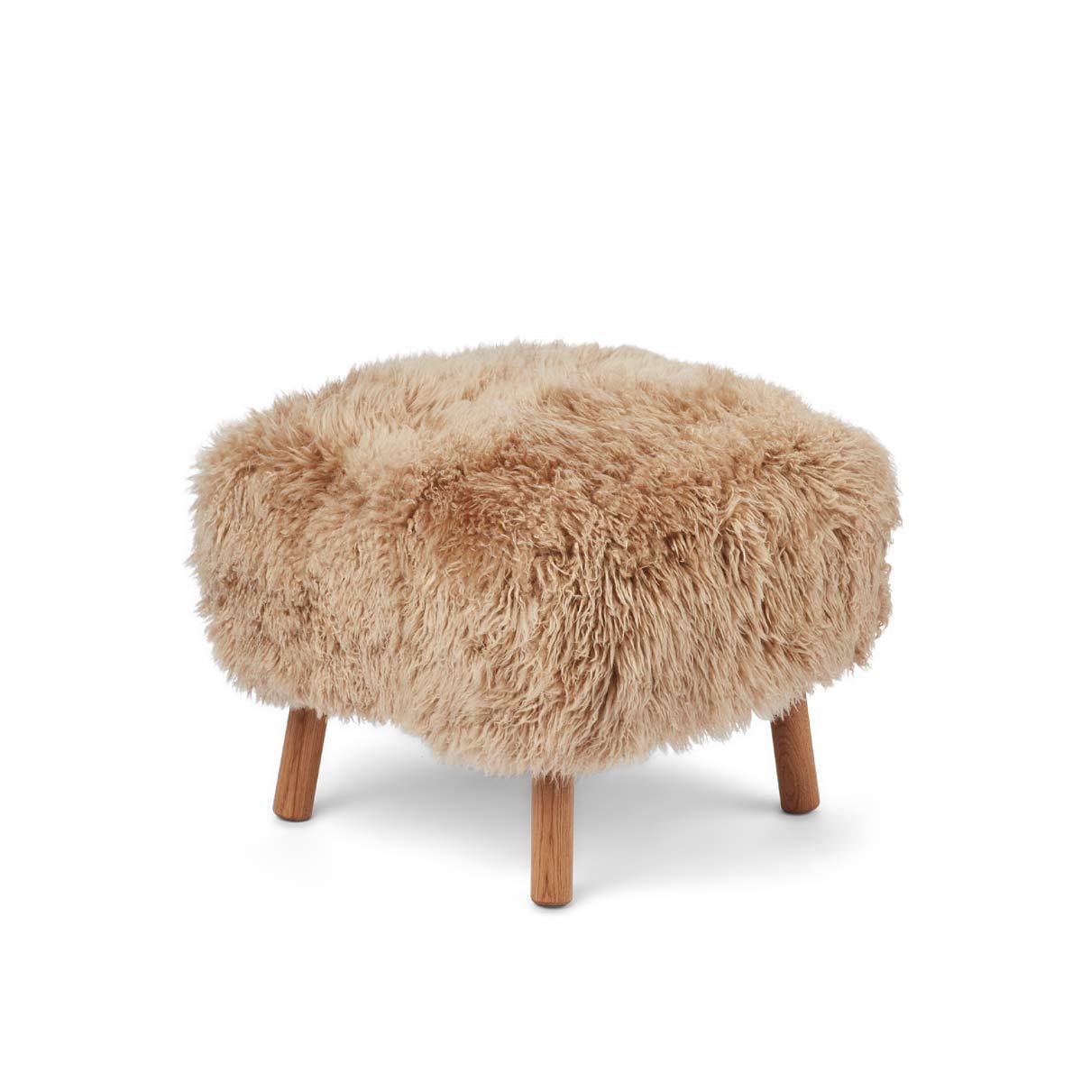 Adeco Foot Rest Ottoman Pet Stool - Beige-Linen