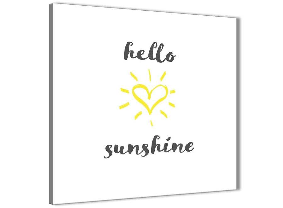 Canvas Prints Hello Sunshine Word Art 1s509s 49cm Square Wall Ar Wallfillers Co Uk