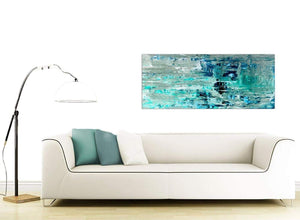 Turquoise Teal Abstract Painting Wall Art Print Canvas Modern Wallfillers Co Uk