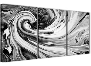 Black White Grey Swirls Modern Abstract Canvas Wall Art Wallfillers Co Uk