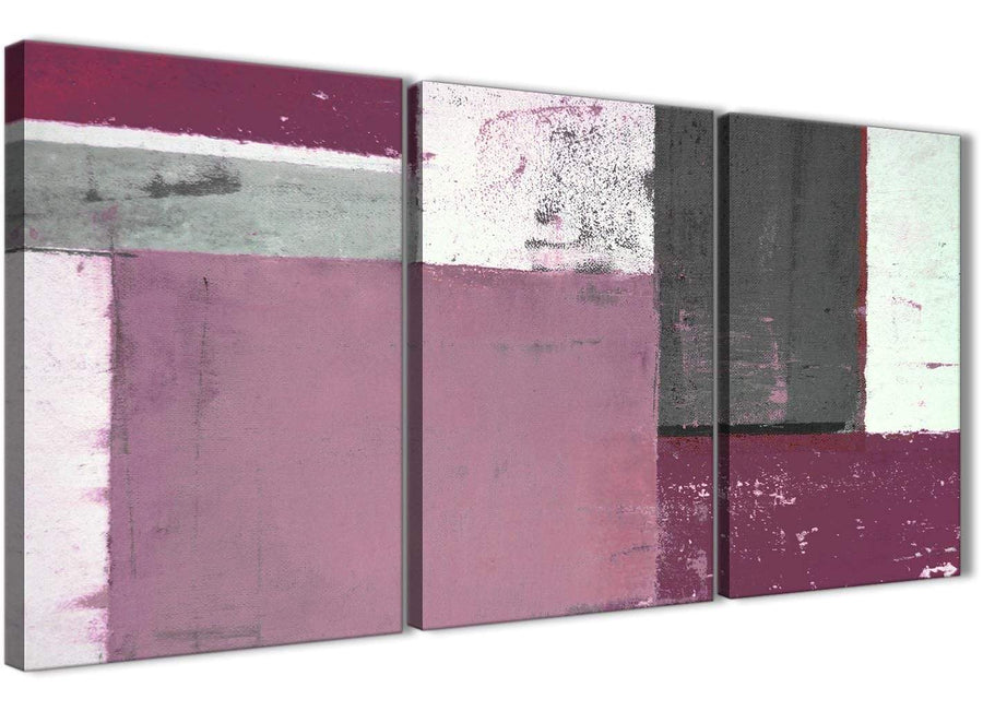 Plum Grey Abstract Painting Canvas Wall Art Wallfillers Co Uk