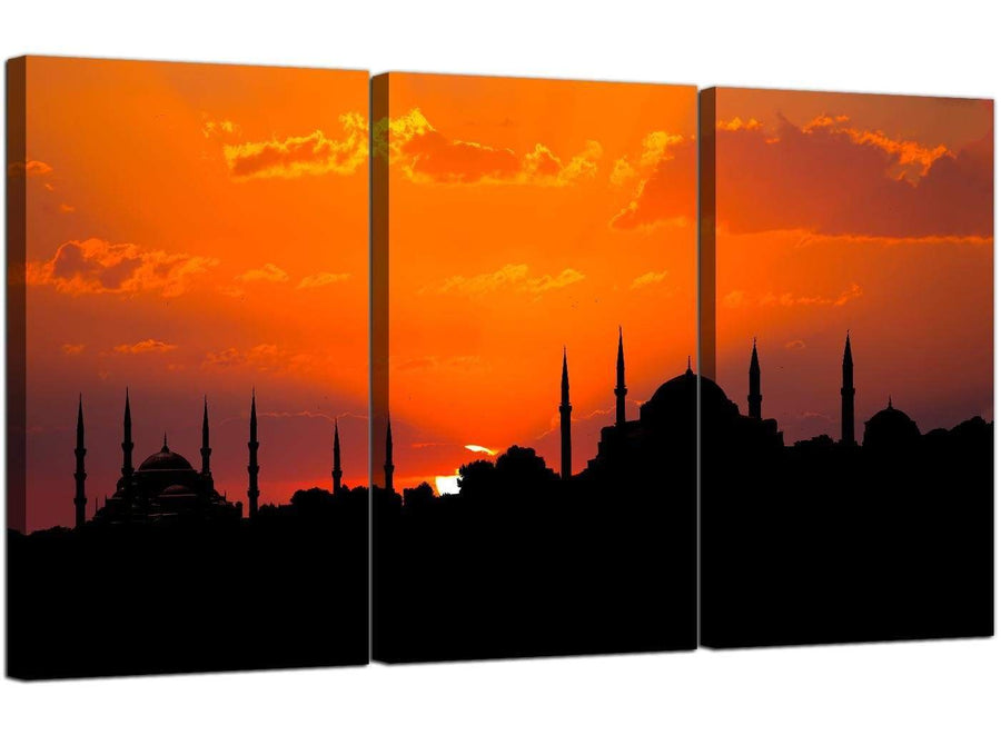 Mosque Istanbul Skyline Sunset Landscape Canvas Wall Art Wallfillers Co Uk