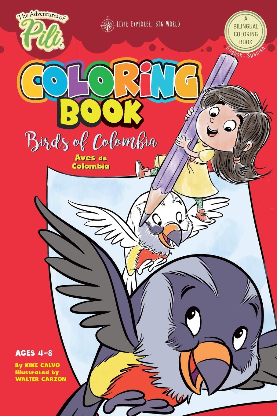 Download Instant Pdf Download Bilingual Coloring Book Birds Of Colombia 6 9 The Adventures Of Pili