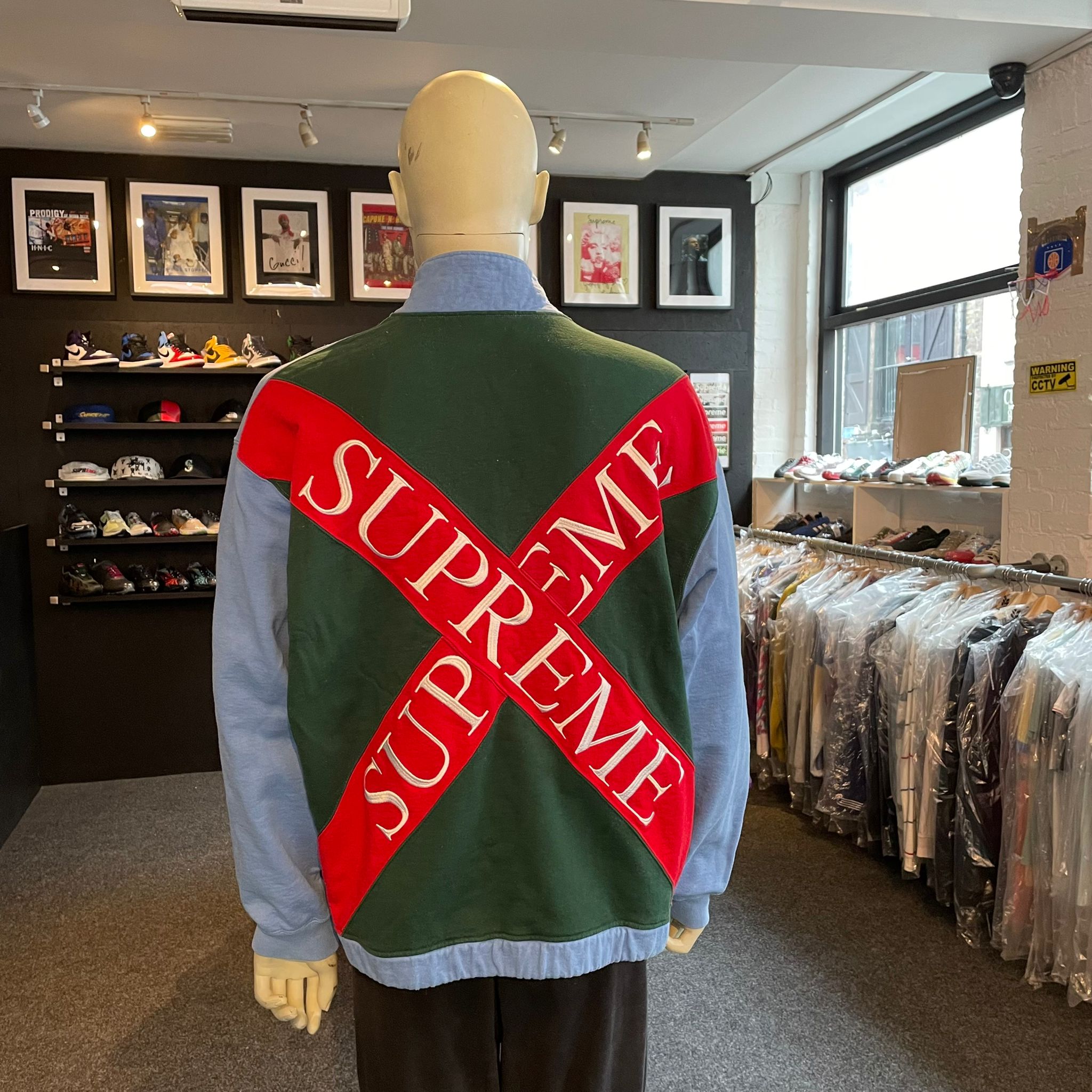 supreme cross half zip sweatshirt