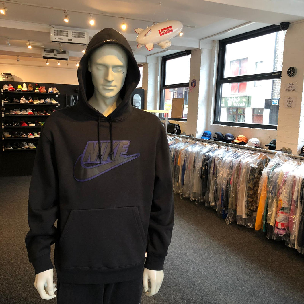 supreme nike leather applique hoodie