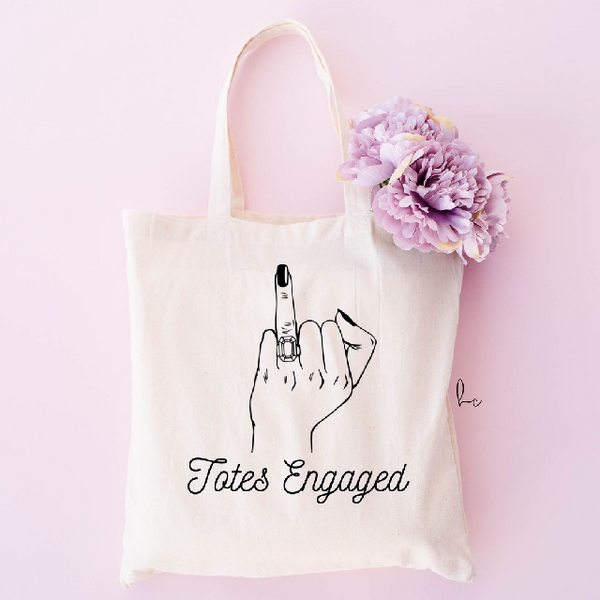 Future mrs tote bag- wedding ring finger totes engaged tote bag- bride –  Happily Chic Designs