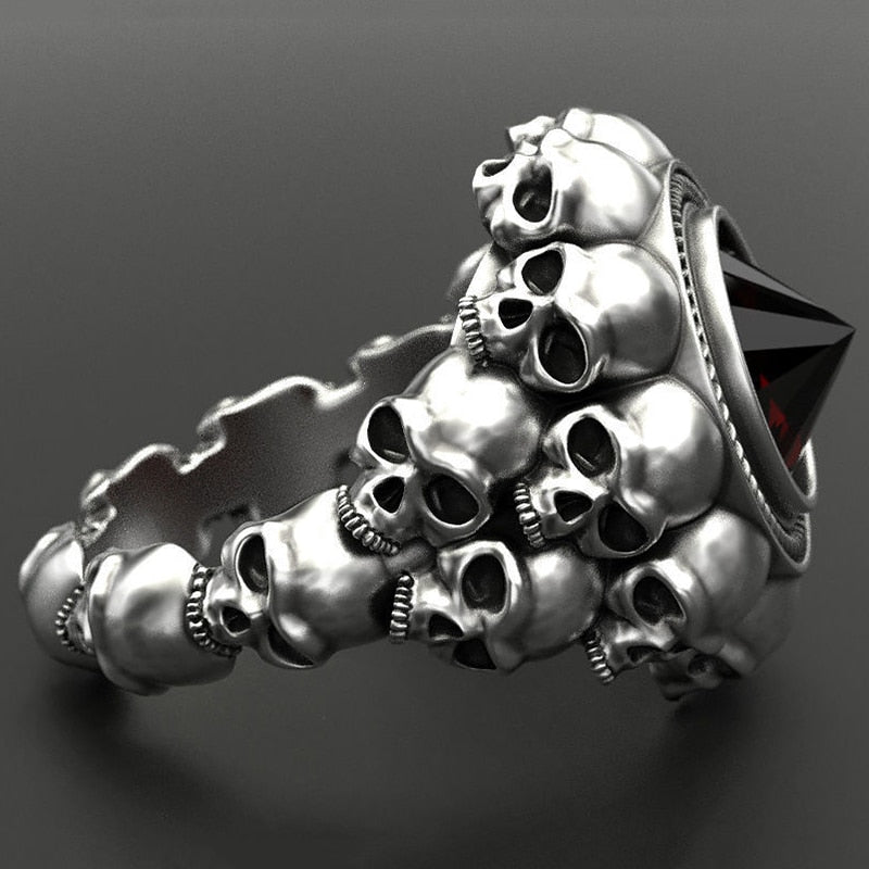 male skull rings