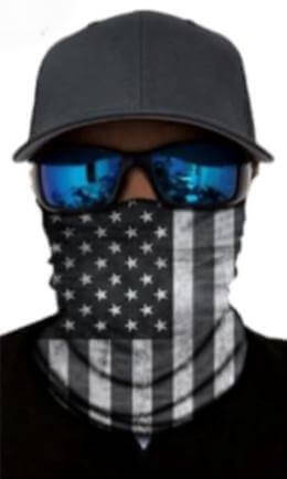 Face Shield Subdued American Flag Neck Gaiter Bandana