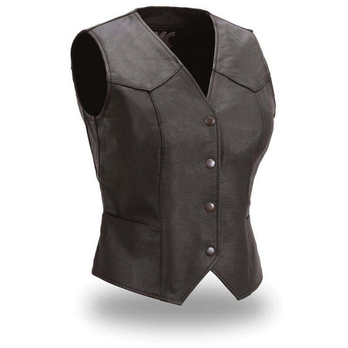 Sweet Sienna - Women's Motorcycle Western Style Leather Vest