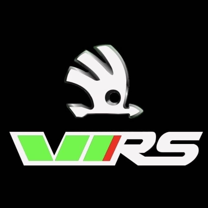 SKODA VRS LOGO LIGHTS Nr.24 (quantity 1 = 2 Logo Film / 2 door lights ...